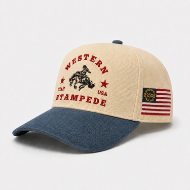 Western Stampede Classic - Ivory & Denim Trucker