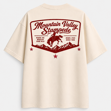 Mountain Valley Stampede Heber Valley Edition tee back graphic